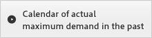 Calendar of actual maximum demand in the past