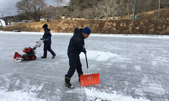 川俣町「絹の里やまきやスケートリンク」整備・運営への協力