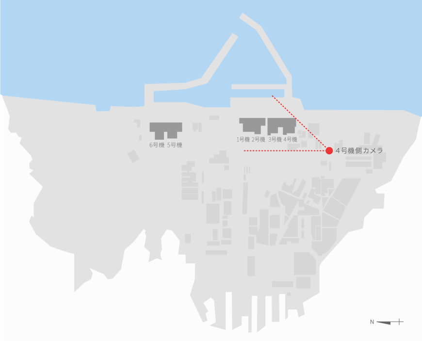 4号機側の撮影位置図