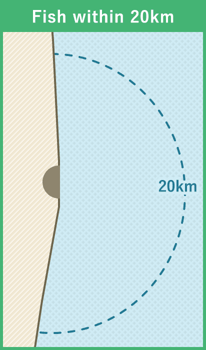 Fish within 20km