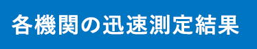 各機関の迅速測定結果