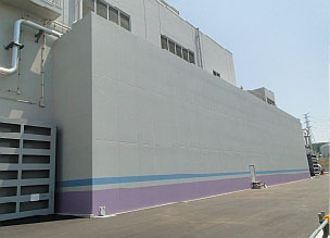 Flood barrier wall at Unit 1