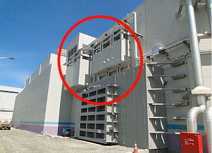 Flood barrier panels at Unit 1