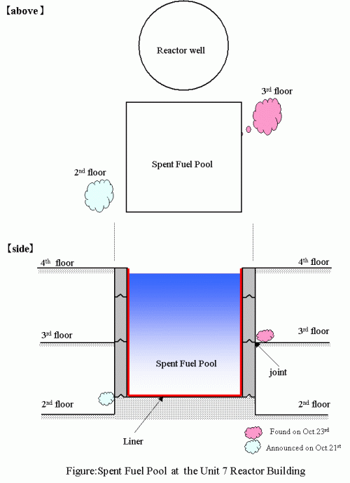 Figure:Spent Fuel Pool at  the Unit 7 Reactor Building