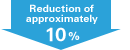 Reduction of approximately 10%