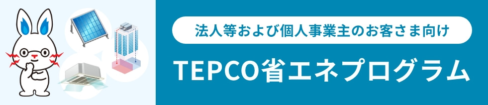 法人等および個人事業主のお客さま向けTEPCO省エネプログラム