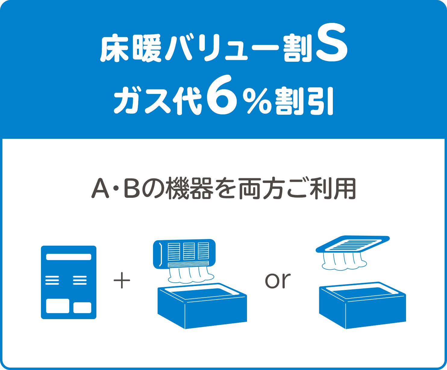 床暖バリュー割S ガス代6%割引