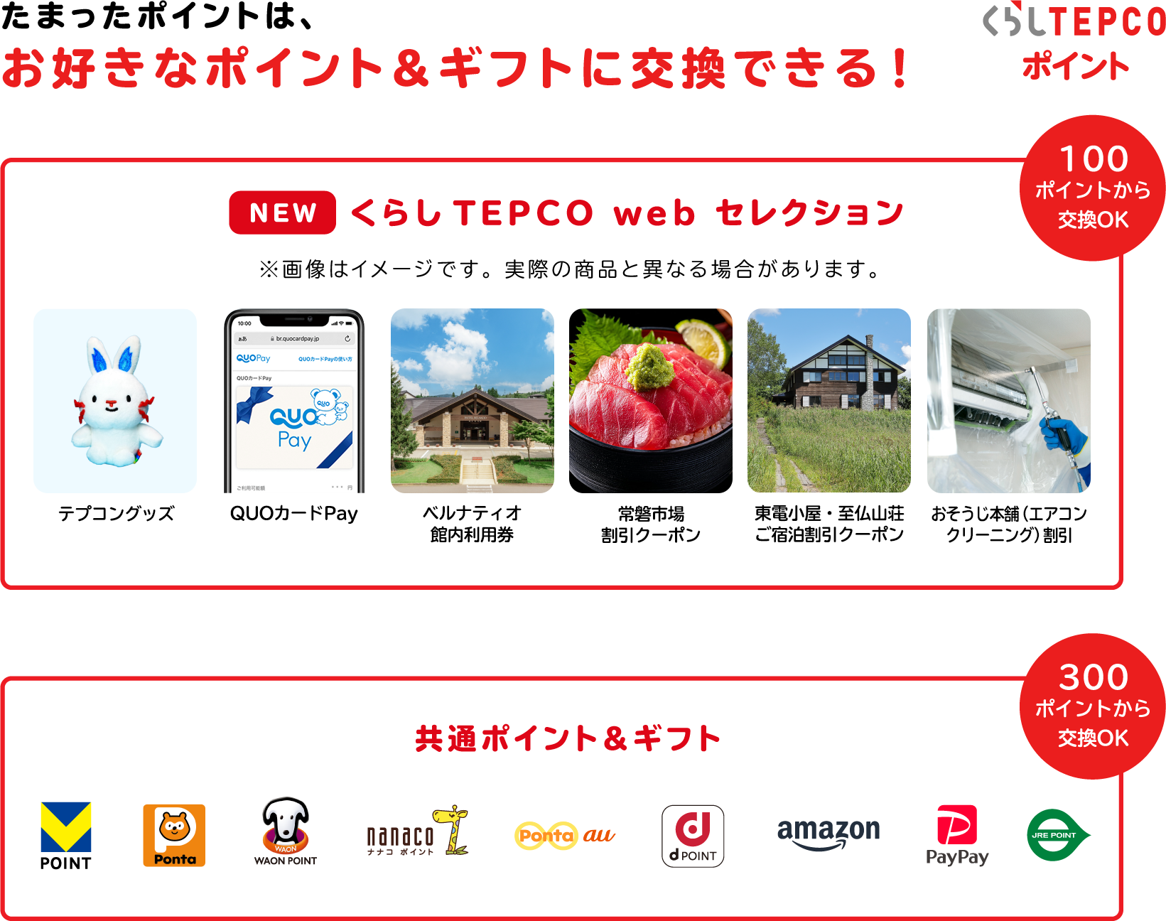 ポイント交換可能なサービス