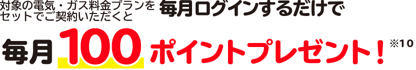 毎月ログインするだけで年間最大1,200ポイントプレゼント！※7