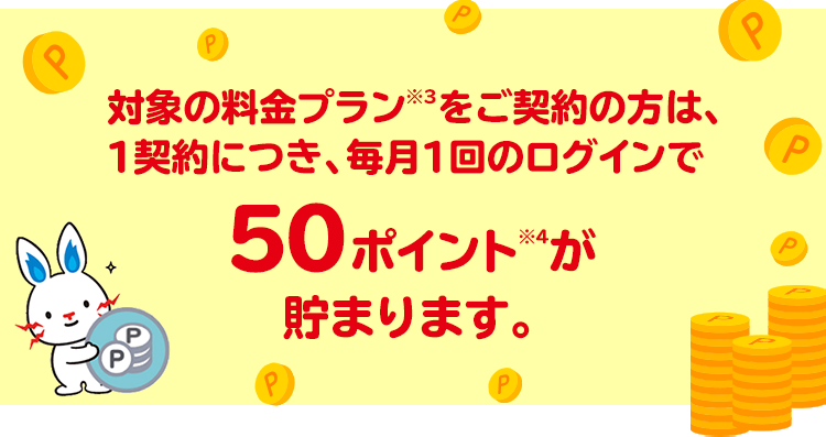 毎月1回以上 「くらしTEPCO web」にログインすると 50ポイント※プレゼント！ 今すぐログイン！