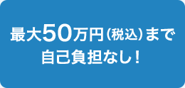 最大50万円（税込）まで自己負担なし！