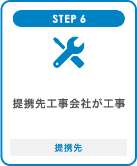 STEP6 提携先工事会社が工事 提携先