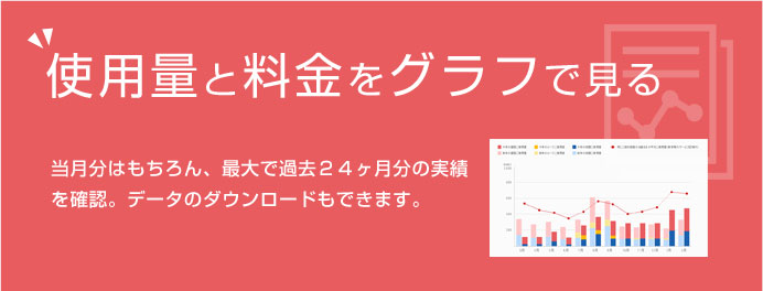 使用量と料金をグラフで見る