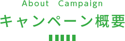 About Campaign キャンペーン概要