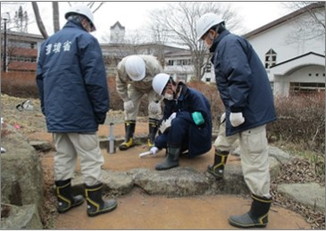 [本格除染(学校施設)]除染前の現地調査状