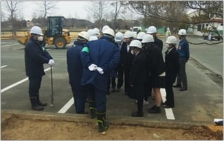 除染現場の見学の状況