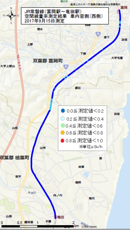 空間線量率マップ