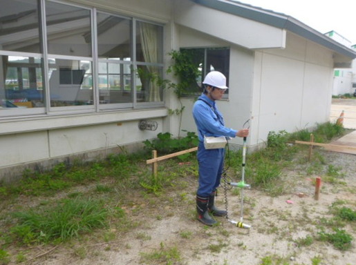 学校施設周辺のモニタリング状況（山木屋小中一貫校【川俣町】）