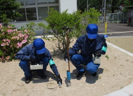 植栽部のモニタリング状況（葛尾小学校【葛尾村】）