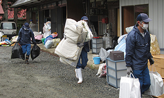 葛尾村における家屋清掃
