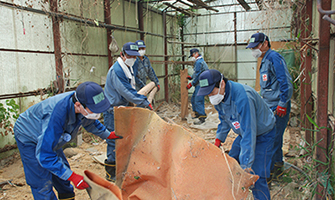 農林系廃棄物の搬出ならびに片付け