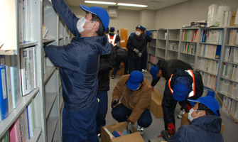 富岡町役場本庁舎での業務再開に向けた移転作業支援