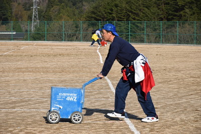 駐車場準備の様子［2017年4月30日撮影］