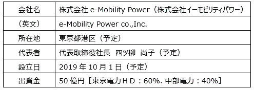 新会社の概要