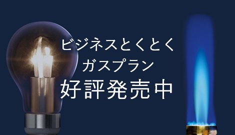 ビジネスとくとくガスプラン 好評発売中