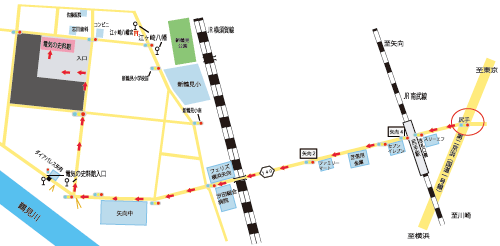 お車でお越しの方への地図