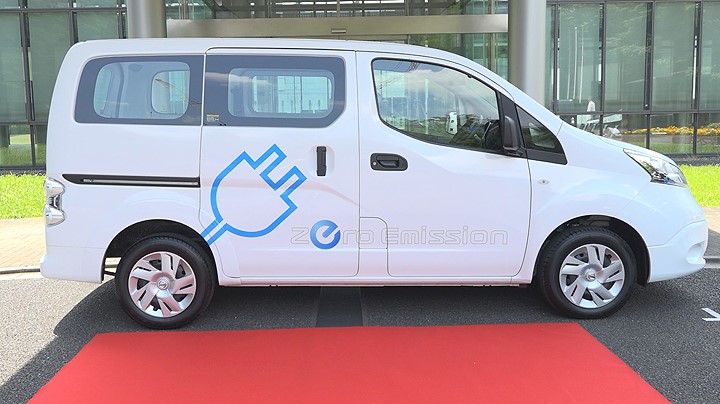 貸与された日産自動車株式会社のEV「e-NV200」