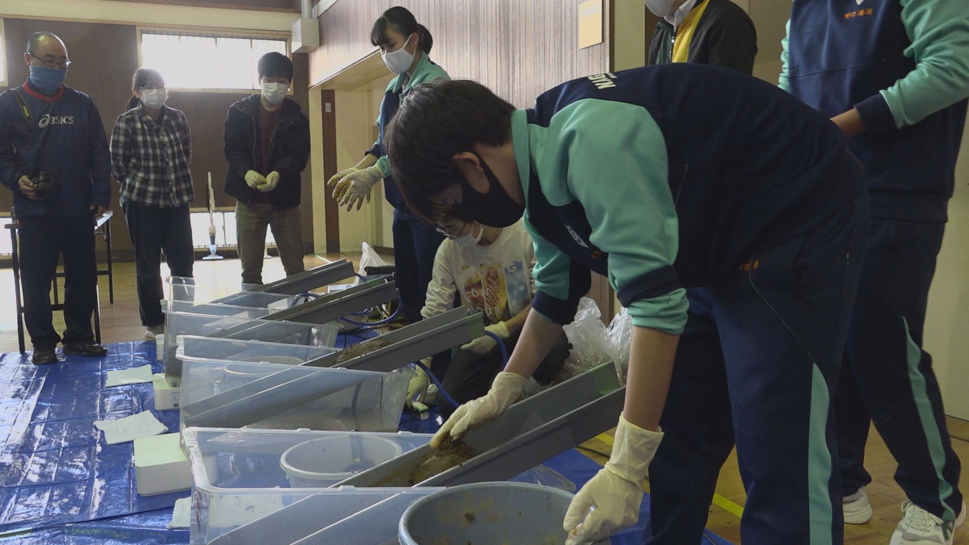 長岡市内の中学校で行われた防災教育の出前授業